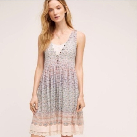 maeve violetta layered dress floral lace trim - Picture 1 of 10